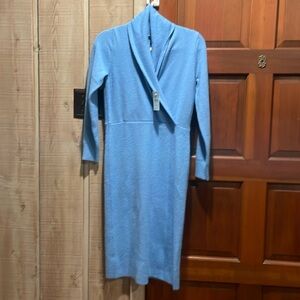 Ann Taylor shawl collar wrap sweater dress size M NWT
